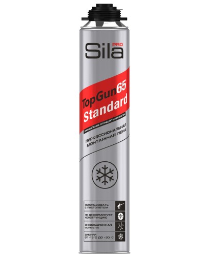 Пена монтажная Sila Pro TopGun 65 STANDARD winter, 850 мл. Пена монтажная профессиональная. Sila в Черкесске