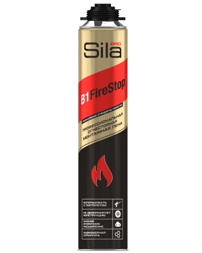 Пена огнестойкая Sila Pro B1 Firestop, 750 мл: Пена монтажная профессиональная в Черкесске