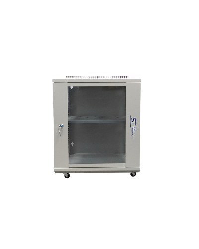 ST-NC12U600 (серый) С ПОЛКОЙ. Шкаф телекоммуникационный 19 настенный 12U. Space Technology в Черкесске