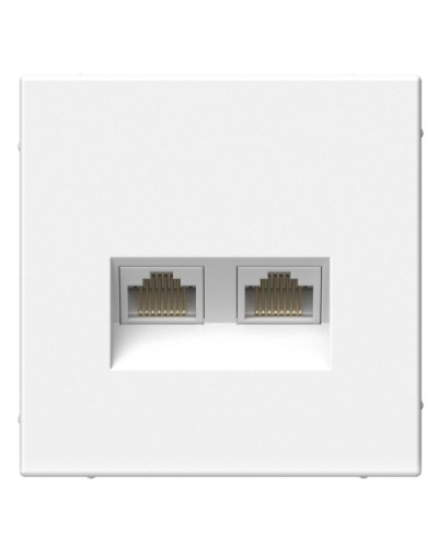 ArtGallery розетка двойная RJ45, кат. 6Е, скрытой установки, механизм, белый (GAL000188). Розетка компьютерная. Systeme Electric в Черкесске
