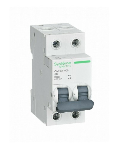 City9 Set 2P 6А 4.5kA С (C9F34206). Автоматический выключатель. Systeme Electric в Черкесске