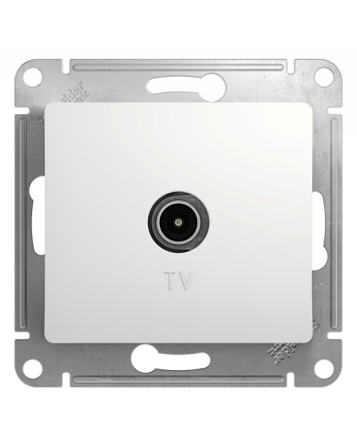 Glossa розетка TV антенна коннектор, 1-местная, скрытой установки, механизм, белый (GSL000193). Розетка TV антенна. Systeme Electric в Черкесске