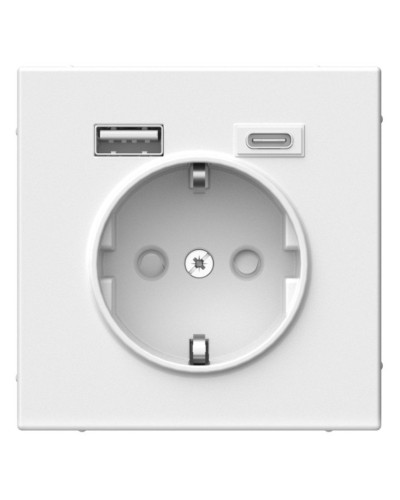 ArtGallery розетка 1-местная с USB тип-A+C, скрытой установки, механизм, белый (GAL000132). Розетка с USB. Systeme Electric в Черкесске