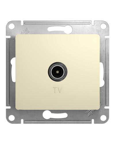 Glossa розетка TV антенна коннектор, 1-местная, скрытой установки, механизм, бежевый (GSL000293). Розетка TV антенна. Systeme Electric в Черкесске