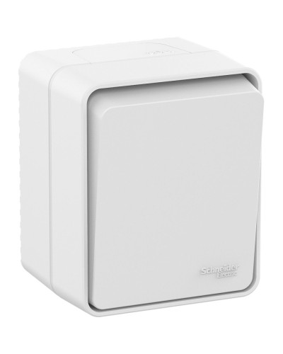 AtlasDesign PROFI54 выключатель 1-клавишный, открытой установки, белый (ATN540111). Выключатель. Systeme Electric в Черкесске