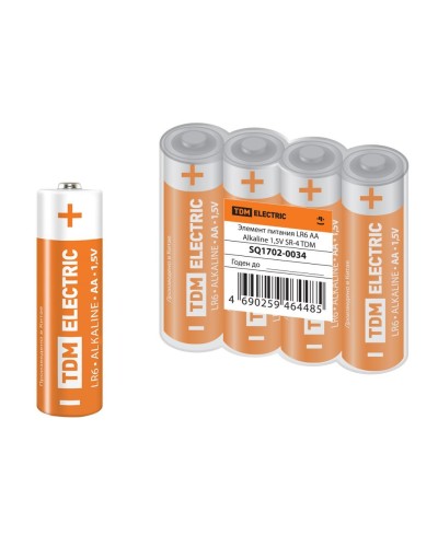 LR6 AA Alkaline 1,5V SR-4 TDM (SQ1702-0034). Элемент питания. TDM ЕLECTRIC в Черкесске