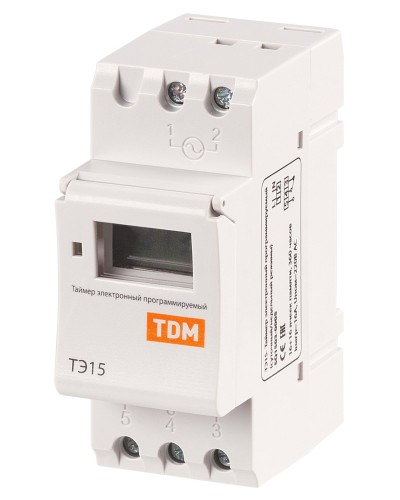ТЭ15-1мин/7дн-16on/off-16А-DIN TDM (SQ1503-0005). Таймер электронный. TDM ЕLECTRIC в Черкесске
