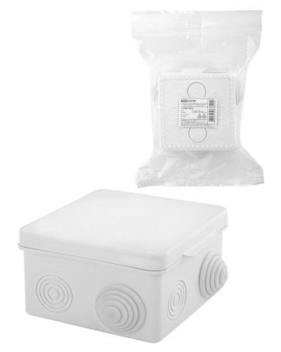 Коробка ОП 80х80х50мм, крышка, IP54, 7вх., белая (SQ1401-0922). Распаячная коробка. TDM ЕLECTRIC в Черкесске
