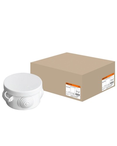 Коробка ОП D65х40мм, крышка, IP54, 4вх. (SQ1401-0501). Распаячная коробка. TDM ЕLECTRIC в Черкесске