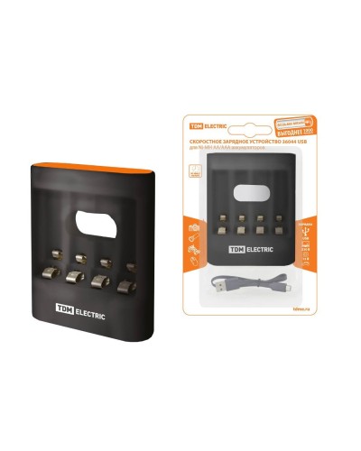 Зарядное устройство 36044 (3600mA 4слота АА/ААА 4 кан.USB) (SQ1702-0100). Зарядное устройство. TDM ЕLECTRIC в Черкесске