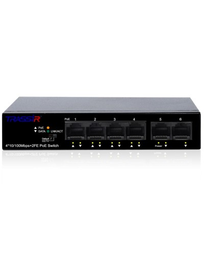 TR-NS1106-60-4POE. Коммутатор с PoE. Trassir в Черкесске