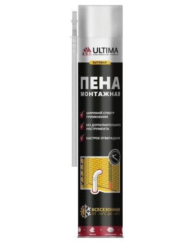 Пена монтажная бытовая ULTIMA, всесезонная, 700 мл: Пена монтажная в Черкесске