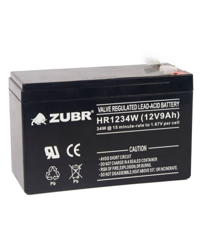 ZUBR HR 1234W (12V, 9Ah). Аккумулятор герметичный свинцово-кислотный. ZUBR в Черкесске