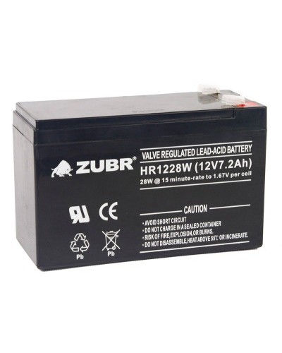 ZUBR HR 1228W (12V, 7,2Ah). Аккумулятор герметичный свинцово-кислотный. ZUBR в Черкесске