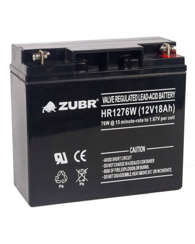 ZUBR HR 1276W (12V, 18Ah). Аккумулятор герметичный свинцово-кислотный. ZUBR в Черкесске
