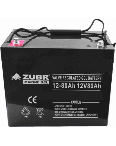 ZUBR MARINE GEL NPG 12-80 (12V, 80Ah). Аккумулятор герметичный свинцово-кислотный. ZUBR в Черкесске