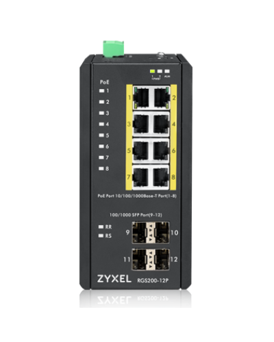RGS200-12P-ZZ0101F. Промышленный L2 PoE+ коммутатор. ZYXEL в Черкесске