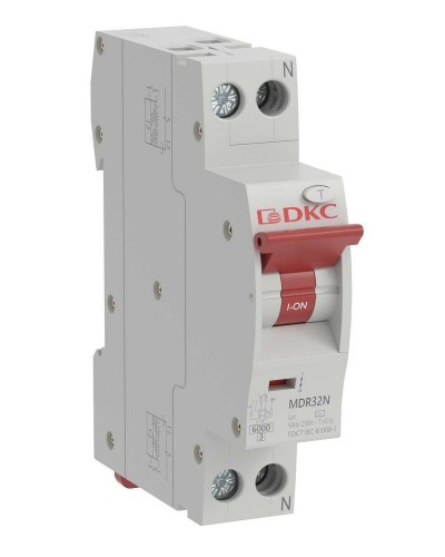 YON max MDR, 1P+N, 30mA, 20A, 6kA, А (MDR32N-1N2C20-A). Компактный автоматический выключатель дифференциального тока. ДКС в Черкесске