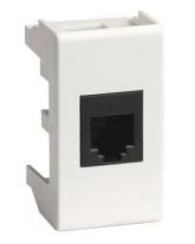 Розетка RJ-45 Viva 1 модуль белая (45048): Розетка компьютерная экранированная с одним разъёмом в Черкесске