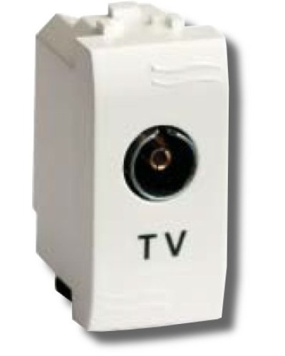 Розетка TV универсальная Brava 1 модуль белая (76721B): Розетка TV в Черкесске