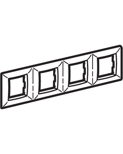 Рамка на 2+2+2+2 модуля (четырехместная), белая (75014W): Рамка четырехместная, Brava в Черкесске