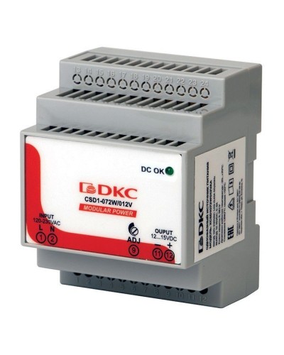 Источник питания однофазный, 72Вт, 3А, 24В (XCSD1072W024VAA). Источник питания  MODULAR POWER однофазный. ДКС в Черкесске