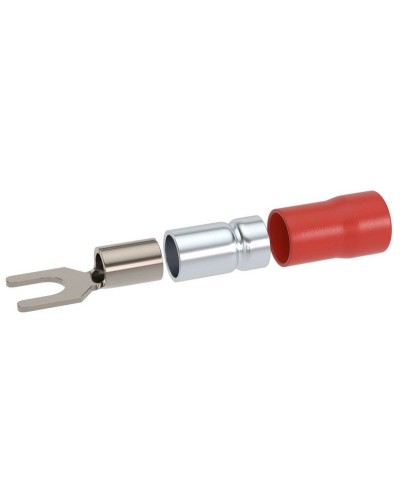 Наконечник вилочный НВИ 0,25-1,5 М6 (D6,4мм) (100 шт) (2A16P-DS-PVC). Наконечник вилочный с изолированным фланцем ПВХ, двойная гильза. ДКС в Черкесске