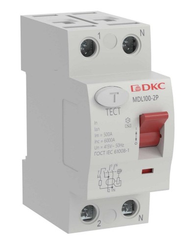 YON MAX MDL100 ВДТ, 2P, 30mA, 16A, АС (MDL100-2P2-16-AC). Автоматический выключатель дифференциальный (УЗО). ДКС в Черкесске