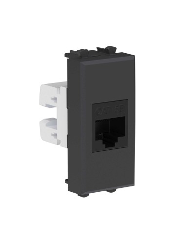 Розетка RJ-45, кат.5E, Avanti, 1 модуль, черный матовый (4412661): Розетка компьютерная модульная в Черкесске