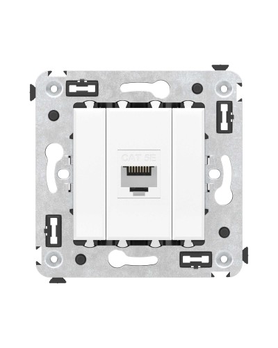 Розетка RJ-45 в стену, кат.5E, Avanti, одинарная, белое облако (4400663). Розетка компьютерная. ДКС в Черкесске