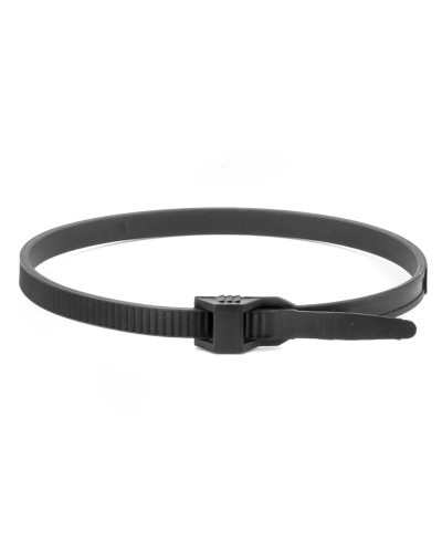 Хомут 9х300 P6.6 черный (100шт) (26502SR). Хомут с плоским замком. ДКС в Черкесске