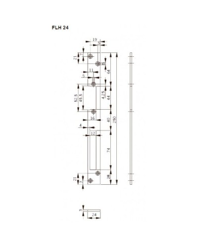 FLH24. Запорная планка длинная. dormakaba в Черкесске