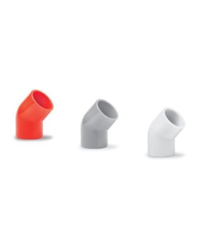 Ecoplast поворот 45гр., для аспирационной системы D25, АБС, серый (10 шт) (49225-10GR). Поворот для аспирационной системы. Экопласт в Черкесске