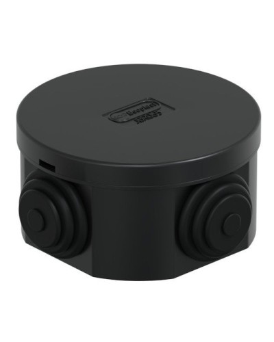 Коробка JBR065 D=65х35, 4 вых., IP44, черная (44004BL-1). Коробка монтажная. Экопласт в Черкесске