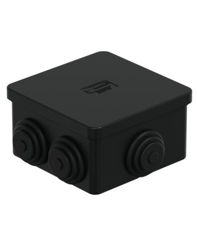 Коробка JBS070 70х70х40, 6 вых., IP44, черная (44056BL-1). Коробка монтажная. Экопласт в Черкесске