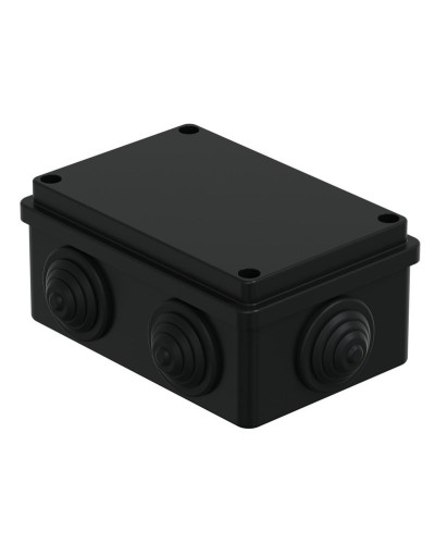 Коробка JBS120 120х80х50, 6 вых., IP55, черная (44008BL-1). Коробка монтажная. Экопласт в Черкесске