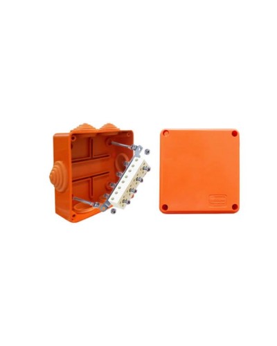 Коробка JBS100 100х100х55, 6 вых., 5P (0,15…4мм²) (43227HF). Коробка монтажная, огнестойкая, без галогена. Экопласт в Черкесске