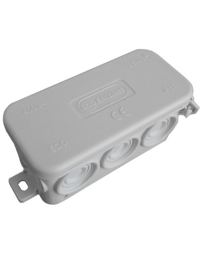 Коробка JBL090 90х42х40, 10вых., 4P (0,15…2,5мм²) серая (43154HF-GR). Коробка монтажная, огнестойкая, без галогена. Экопласт в Черкесске