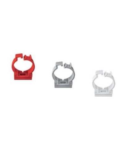 Ecoplast держатель с защелкой для труб D25, АБС, красный (50 шт) (49625-50). Держатель с защелкой для аспирационной системы. Экопласт в Черкесске