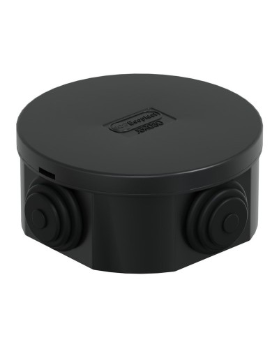 Коробка JBR080 D=80х40, 4 вых., IP44, черная (44005BL-1). Коробка монтажная. Экопласт в Черкесске