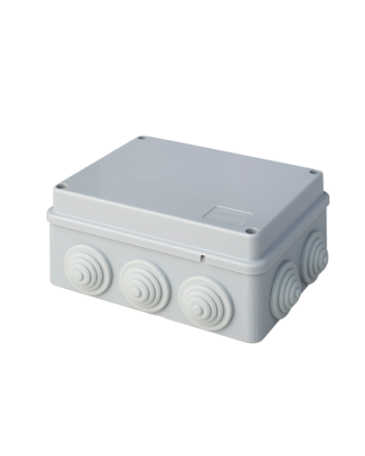 Коробка JBS150 150х110х70, 10 вых., 6P (0,15...2,5мм²) серая (43069HF-GR). Коробка монтажная, огнестойкая, без галогена. Экопласт в Черкесске