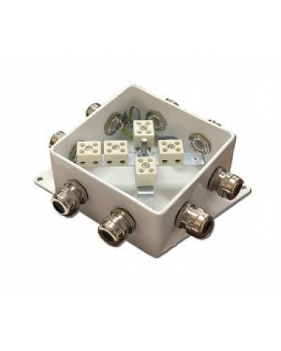 КМ-О (10к*10,0)-IP66-120х120, шесть вводов: Коробка монтажная огнестойкая в Черкесске