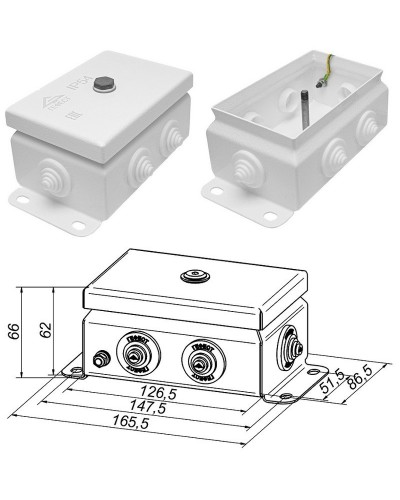 КМ IP55-0812 (без DIN рейки). Коробка монтажная электротехническая. Гефест в Черкесске