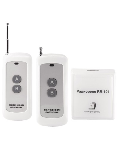 RR-101 + 2 пульта, 250-950 метров, двойное питание 12В и 220В. Комплект радиореле. ИПРо в Черкесске
