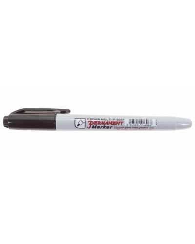 Маркер перманентный Crown «Multi Marker Super Slim» 1 мм, черный, пулевидный (08-8001): Ручка для маркировки в Черкесске