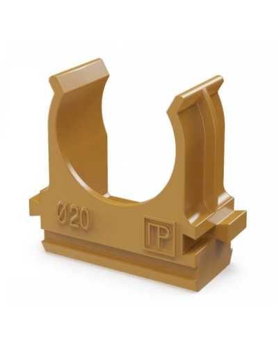 Крепёж-клипса для труб АБС-пластик бук D20 (100 шт) (PR13.0046). Крепление для труб ПВХ. Промрукав в Черкесске