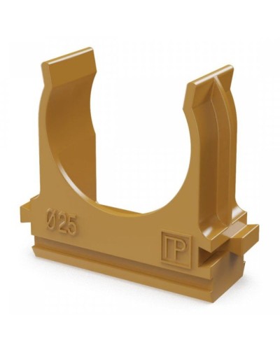 Крепёж-клипса для труб АБС-пластик бук D25 (100 шт) (PR13.0047). Крепление для труб ПВХ. Промрукав в Черкесске
