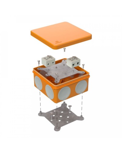 Коробка огнестойкая 60-0300-FR6.0-4 Е15-Е120 100х100х50. Коробка огнестойкая для открытой установки. Промрукав в Черкесске