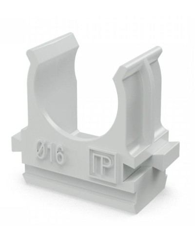 Крепеж-клипса для труб АБС-пластик в п/э D16 (100 шт) (PR.02616). Крепление для труб ПВХ. Промрукав в Черкесске