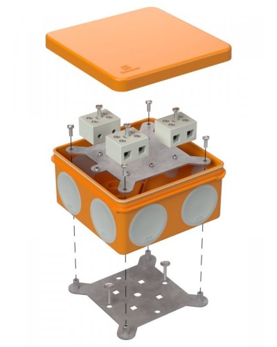 Коробка огнестойкая 100х100х50 (60-0300-FR10.0-6). Коробка огнестойкая для открытой установки. Промрукав в Черкесске